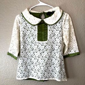 White lace blouse by Nick and Mo